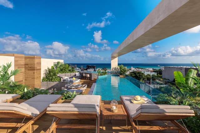 Exclusivo Apartamento de 1 Recámara con Terraza y Diseño Natural en Playa del Carmen