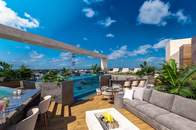 Estudio Boutique con Terraza en el Área Más Deseada de Playa del Carmen