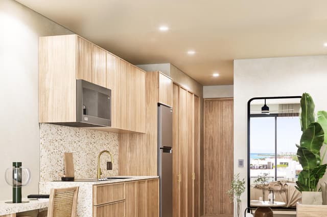 Estudio con terraza, perfecto para disfrutar del sol y la brisa del Caribe