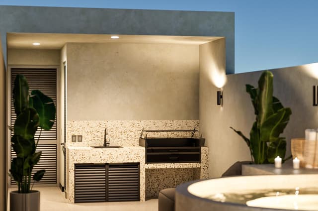 Estudio moderno con terraza, a pasos del centro turístico de Playa del Carmen