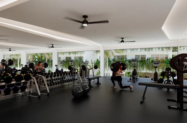 Inspiración Contemporánea: Terraza Amplia en Hogar de 2 Recámaras