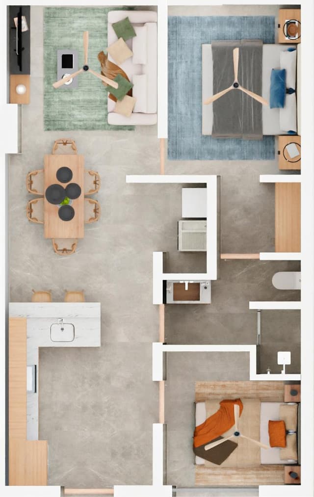 Departamento en venta en Temozon Norte de 2 habitaciones