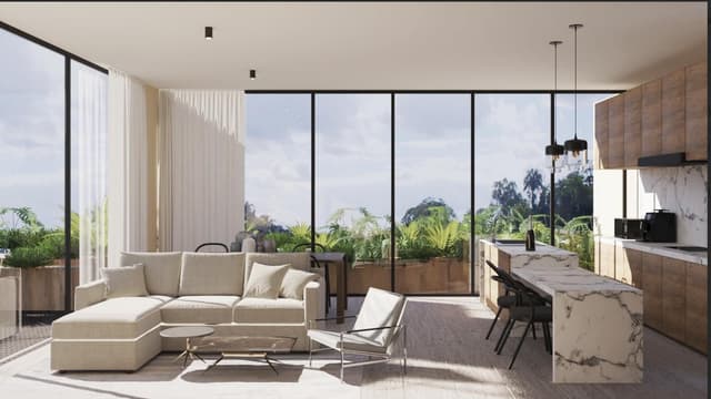 Departamento de dos habitaciones en venta en Temozon norte