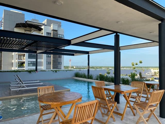 RENTA O VENTA dos habitaciones, privada con piscina y amenidades