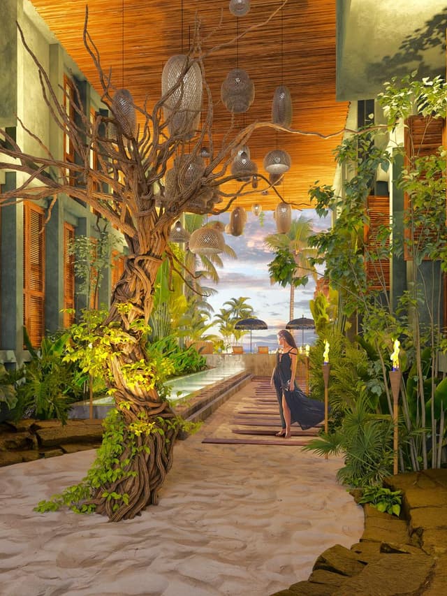 Exclusivo departamento de 2 recámaras con terraza, plunge pool y vistas a la naturaleza de Tankah Bay