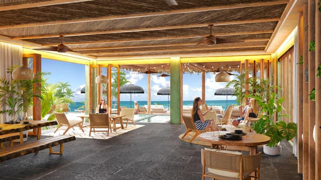 Exclusiva Suite de 1 Recámara con Terraza y Vistas al Mar Caribe