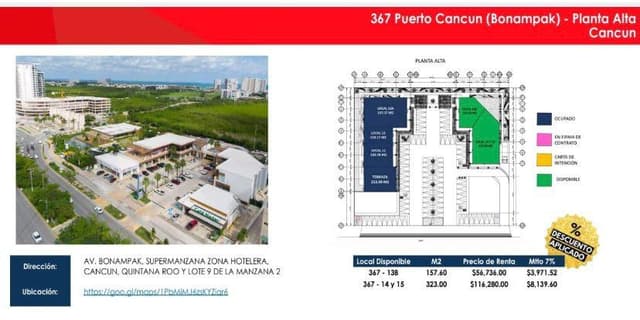 RENTA LOCALES EN CANCUN, UBICACIONES PRIVILEGIADAS