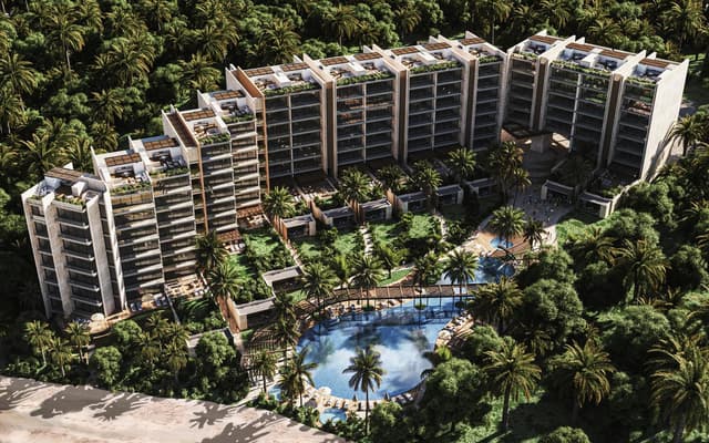 Puerto Aventuras Departamento con Vista al Mar Planta Baja | 3 HAB | Complejo de Lujo con Vista al Mar | Beach Club