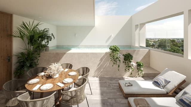 Departamentos de 2 recámara en Temozón con amenidades