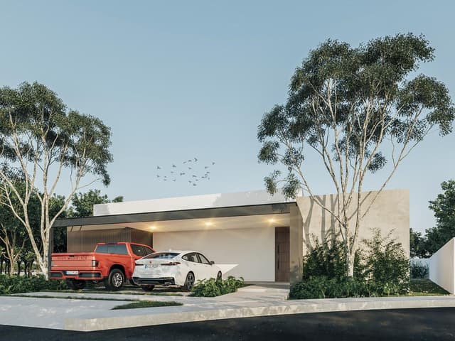 Casa de una planta amplio terreno y en privada