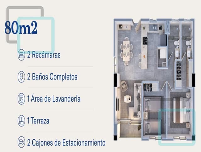 DEPARTAMENTO EN VENTA PEDREGAL DE LA HUASTECA ZONA SANTA CATARINA