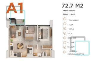 DEPARTAMENTO EN PREVENTA EN LA COLONIA LECHUGAL ZONA SANTA CATARINA