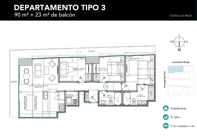Departamento en venta en Guadalupe Inn, CDMX