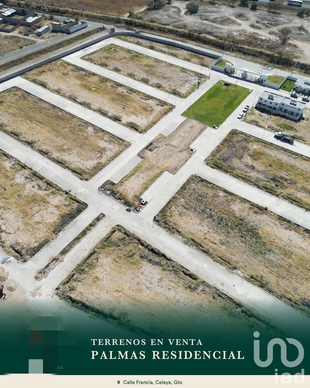 Terreno en venta en Celaya "Palmas residencial" por la zona Industrial, cerca de Gamesa, sabritas