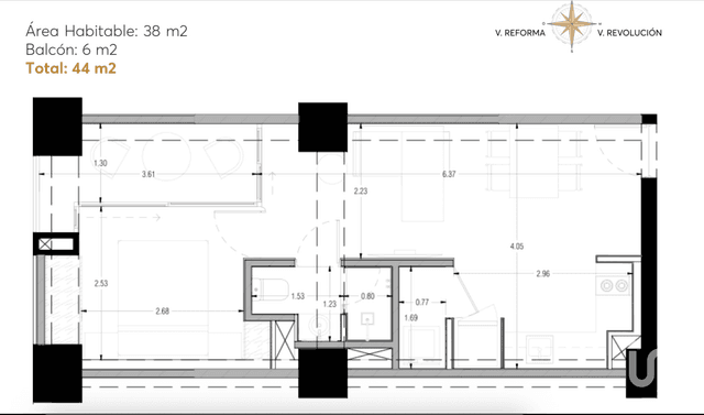 Venta de depa LOFT nuevo en colonia Tabacalera