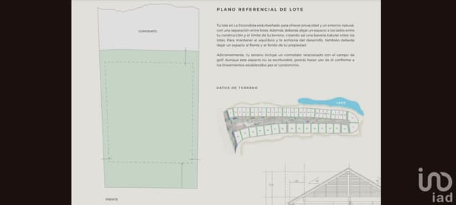 Terreno residencial en promoción dentro de Campo de Golf en La Escondida, Corasol