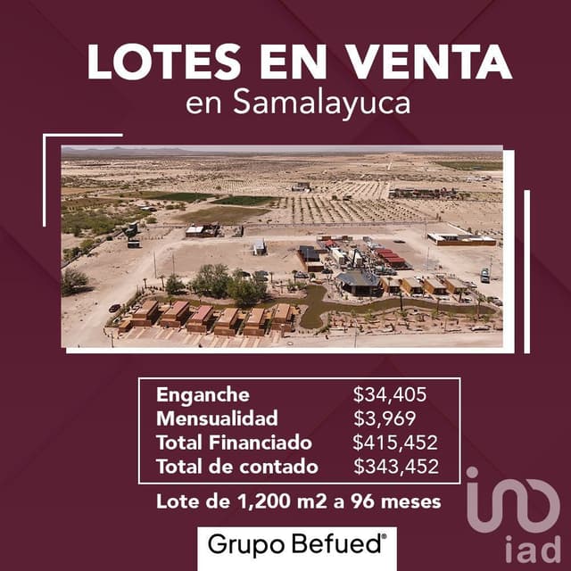 TERRENOS CAMPESTRES ESCRITURABLES EN SAMALAYUCA