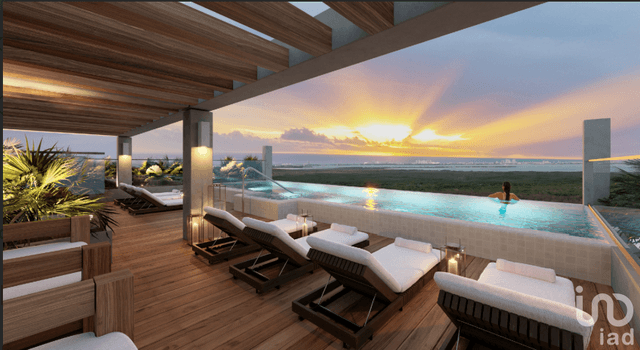 Departamento de Lujo con servicios de Resort en Cancún, 1.5 recamara, alberca Infinity