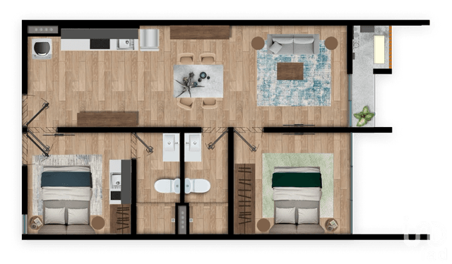 Departamento en preventa con lock-off en el corazón de Monterrey: vive en uno, renta el segundo