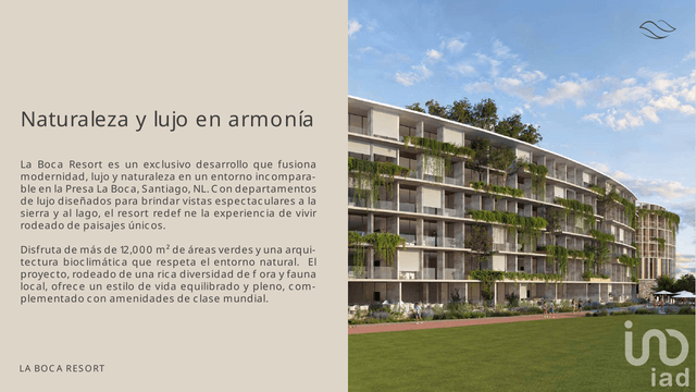 Departamento en resort de lujo a la orilla de Presa La Boca en Nuevo León 149.75 m²