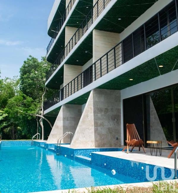Renta departamento Swim-Out de Lujo en Aldea Zama, Jardín y Amenidades Resort, Tulum