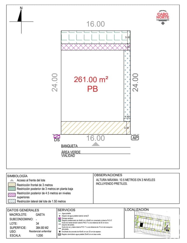 Venta de terreno en Cabo Norte, Mérida, Yucatán.