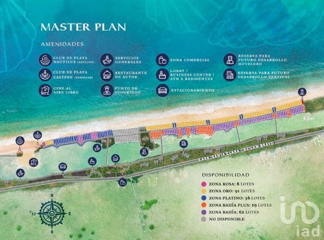 Venta de terreno frente al mar, en Santa Clara, Yucatán.
