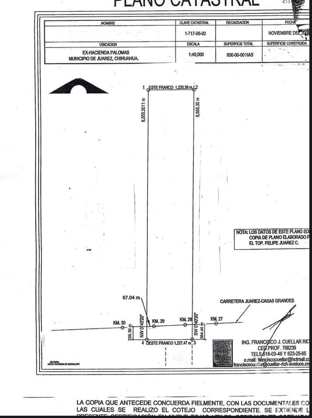 800 HECTAREAS SANTA TERESA