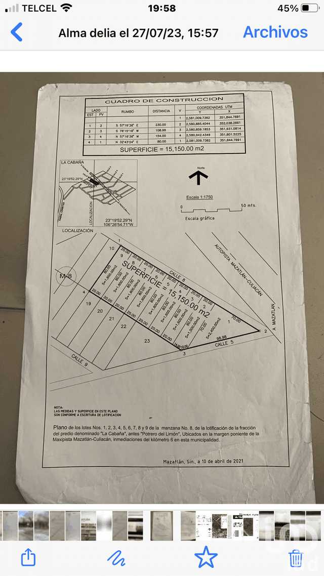 Terreno en en venta en Mazatlán, Sinaloa