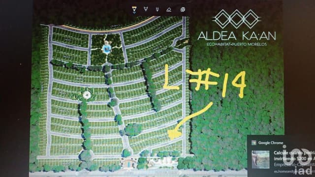 TERRENO EN VENTA EN ALDEA KAAN, DE 162 MTS EN PUERTO MORELOS, QUINTANA ROO Ç, MEXICO