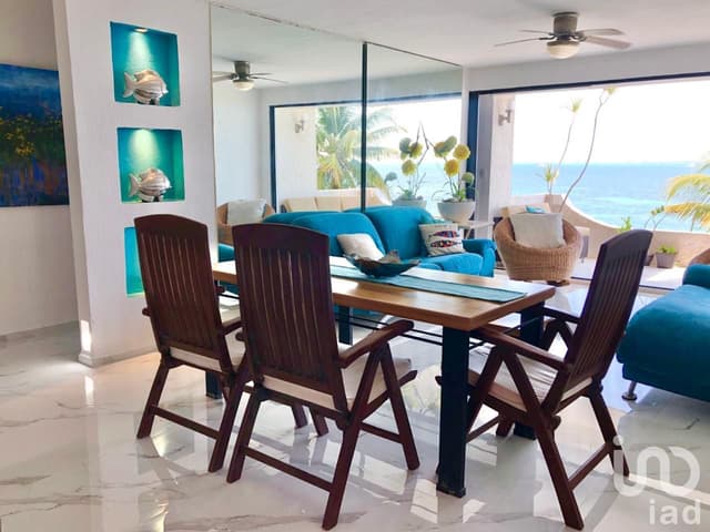 DEPARTAMENTO AMUEBLADO EN RENTA A PIE DE PLAYA PUERTO JUAREZ CANCUN