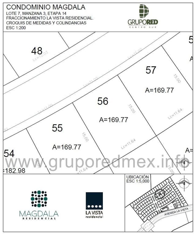 Lote 56, dentro de Fraccionamiento La Vista Residencial, Condominio Magdala, Excelente ubicación