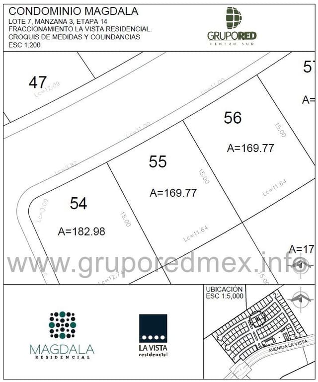 Lote 55, dentro de Fraccionamiento La Vista Residencial, Condominio Magdala, Excelente ubicación